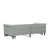 vidaXL Daybed with Trundle without Mattress Light Grey 90x190 cm