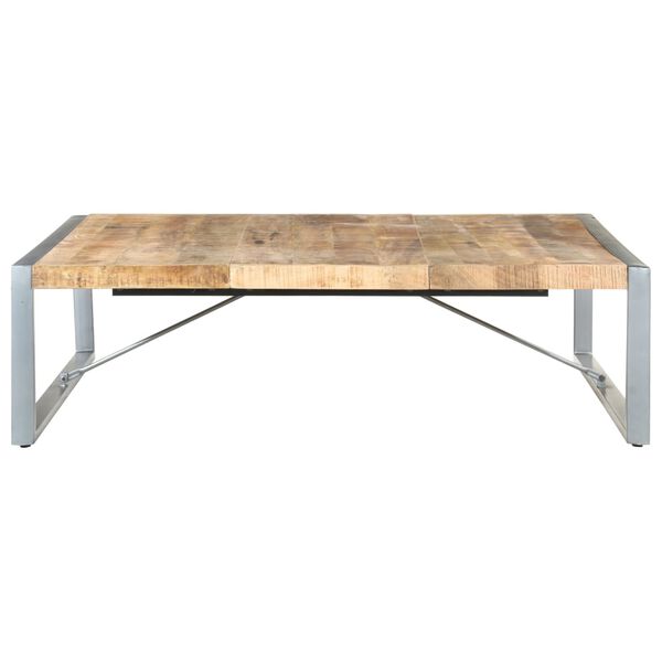 vidaXL Coffee Table 140x140x40 cm Rough Mango Wood