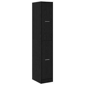 vidaXL Apothecary Cabinet Black oak 30 x 41 x 174.5 cm Engineered wood