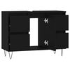 vidaXL Bathroom Cabinet Black 80x33x60 cm Engineered Wood
