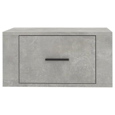 vidaXL Wall-mounted Bedside Cabinet Concrete Grey 50x36x25 cm