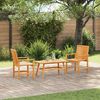vidaXL Garden Lounge Set 3 pcs Brown Solid Acacia Wood
