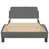 vidaXL Bed Frame "Dover" Dark Grey 107x203 cm King Single Fabric