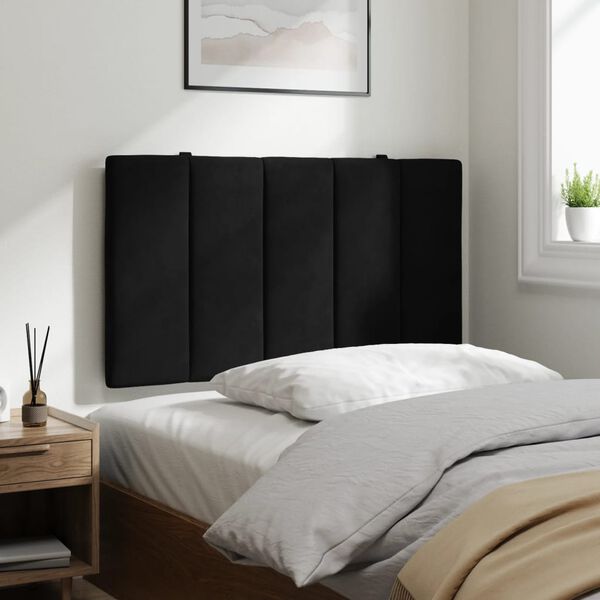 vidaXL Headboard Cushion "Hanko" Black 90 cm Velvet