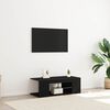 vidaXL TV Cabinet Black Oak 90 x 39 x 30 cm Engineered Wood