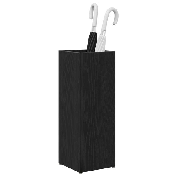 vidaXL Umbrella Stand Black Oak 20 x 20 x 55.5 cm Engineered Wood