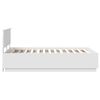 vidaXL Bed Frame with Headboard White 135 x 190 cm Engineered Wood