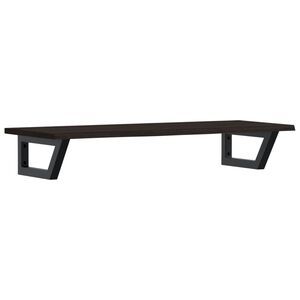 vidaXL Basin Shelf Wall Mounted Steel and Solid Wood Oak