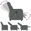 vidaXL Massage Recliner Chair Dark Grey Fabric