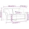 vidaXL 2-Seater Sofa with Pillows&Cushions Dark Grey 140 cm Fabric