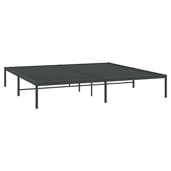 vidaXL Metal Bed Frame without Mattress Black 183x213cm