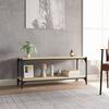 vidaXL TV Cabinet Sonoma Oak 100x33x41 cm Engineered Wood and Steel