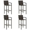 vidaXL 5 Piece Garden Bar Set Brown