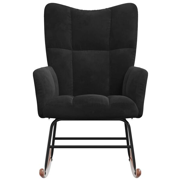 vidaXL Rocking Chair Black Velvet