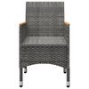 vidaXL 3 Piece Garden Dining Set Grey