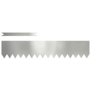 vidaXL Lawn Edging 20 pcs Silver 100 x 0.05 x 20 cm Galvanised Steel