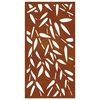 vidaXL Garden Wall Decoration 105x55 cm Corten Steel Bamboo Leaf Design