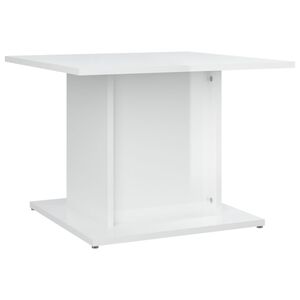 vidaXL Coffee Table High Gloss White 55,5x55,5x40 cm Engineered Wood
