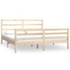 vidaXL Bed Frame without Mattress Solid Wood Pine 180x200 cm Super King
