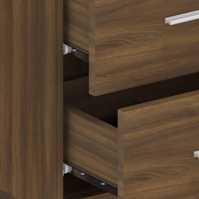 vidaXL Wall-mounted Bedside Cabinets 2 pcs Brown Oak
