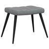 vidaXL Relaxing Chair with a Stool Light Grey Fabric
