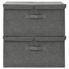vidaXL Storage Boxes 2 pcs Fabric 50x30x25 cm Anthracite