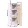 vidaXL Wall Cabinets 2 pcs White 30x30x100 cm Solid Pinewood