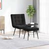 vidaXL Relaxing Chair with Stool Black Velvet