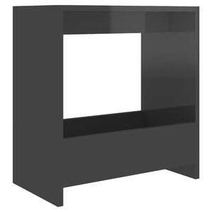vidaXL Side Table High Gloss Grey 50x26x50 cm Engineered Wood