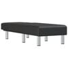 vidaXL Chaise Longue Black Faux Leather