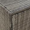 vidaXL Garden Storage Cabinet Grey 59x40x180 cm Poly Rattan