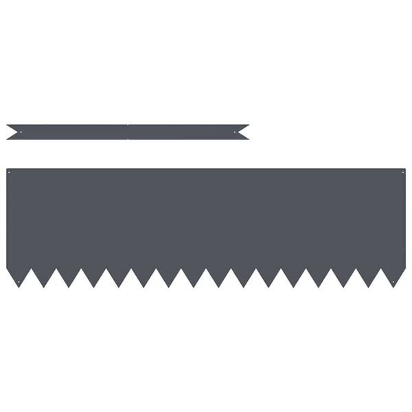 vidaXL Lawn Edging 20 pcs Anthracite 100 x 0.05 x 30 cm