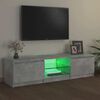 vidaXL TV Cabinet with LED Lights Concrete Grey 140x40x36 cm