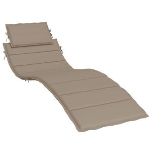 vidaXL Sun Lounger Cushion Taupe 186x58x4cm Oxford Fabric