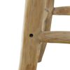 vidaXL Bar Stool Goatskin Leather and Solid Teak Wood