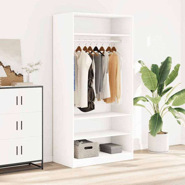 vidaXL Wardrobe White 100x50x200 cm Engineered Wood