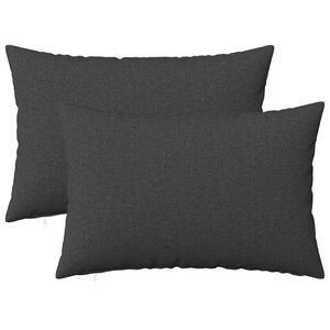 vidaXL Cushion with Pillow HEERLEN 2 pcs Dark Grey Fabric
