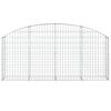 vidaXL Arched Gabion Basket 200x30x80/100 cm Galvanised Iron