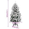 vidaXL Artificial Hinged Christmas Tree 150 LEDs & Ball Set 120 cm