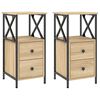 vidaXL Bedside Cabinets 2 pcs Sonoma Oak 34x35,5x70 cm Engineered Wood