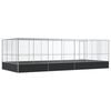 vidaXL Aviary with Extension Silver 725x307x212 cm Steel