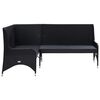 vidaXL Garden Corner Sofas 2 pcs Poly Rattan Black