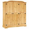 vidaXL Wardrobe | Brown | Solid pinewood | Large | Wardrobe | Rectangular