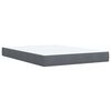 vidaXL Box Spring Bed with Mattress Dark Grey Queen Velvet