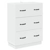 vidaXL Drawer Cabinet White 66 x 34.5 x 87 cm Engineered Wood