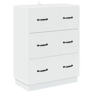 vidaXL Drawer Cabinet White 66 x 34.5 x 87 cm Engineered Wood