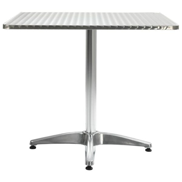vidaXL Garden Table Silver 80x80x70 cm Aluminium