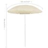vidaXL Garden Parasol with Steel Pole Sand 180 cm