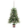 vidaXL Artificial Pre-lit Christmas Tree with Ball Set 90 cm Green
