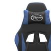 vidaXL Gaming Chair with Footrest Black and Blue Faux Leather